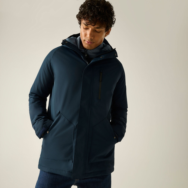Regatta Mens Slyvan Insulated Waterproof Jacket - Navy/Grey Mirage