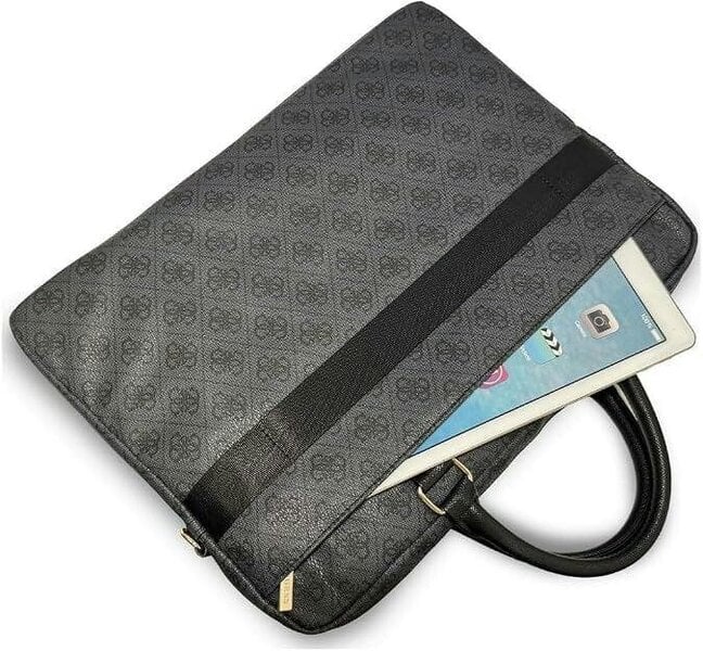 Guess 4G Round Classic Logo Stripes Bag for 16" Laptop Black - GUCB166PG4S4RK