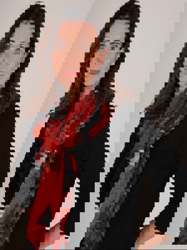 PennyPlain All Over Print Scarf - Rust