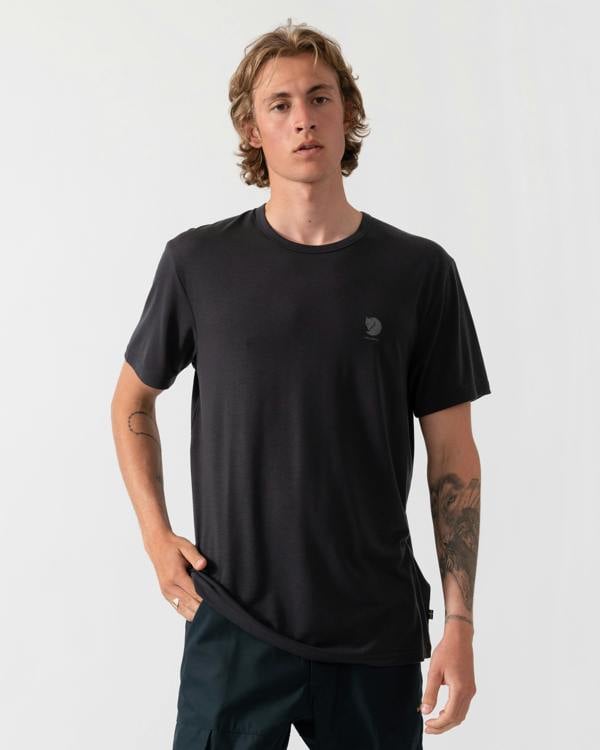 Fjallraven High Coast Short Sleeve Mens Top - Black 550