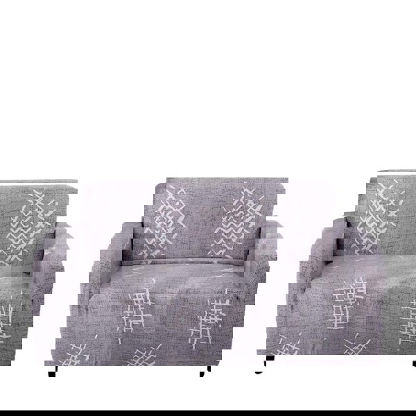 Anyhouz Anyseat 3 Seater Sofa Cover Solid Light Gray Style and Protection For Living Room Sofa Chair Elastic Stretchable Slipcover