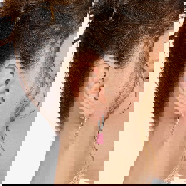 THOMAS SABO Haribo Sterling Silver 28mm Pink Gummy Bear Single Hoop Earring CR726-052-9