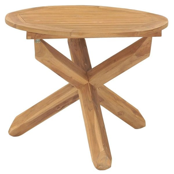 Berkfield Garden Dining Table 90x75 cm Solid Teak Wood
