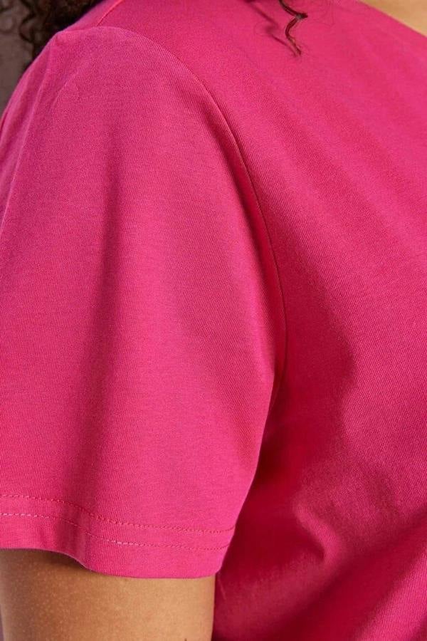 WOVCOR Off-Shoulder Detail 100% Cotton Knitted Blouse