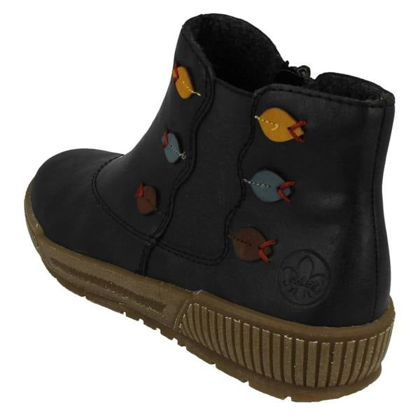 Rieker Ladies Rieker Fleece Lined Zip Fastening Ankle Boots N0751