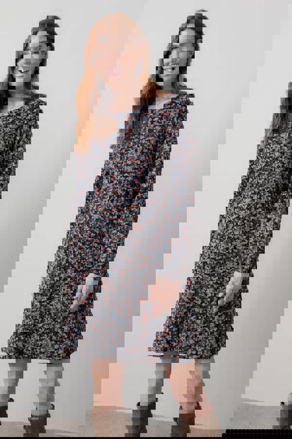 Lily & Me Spruce Ditsy Print Swing Dress Red