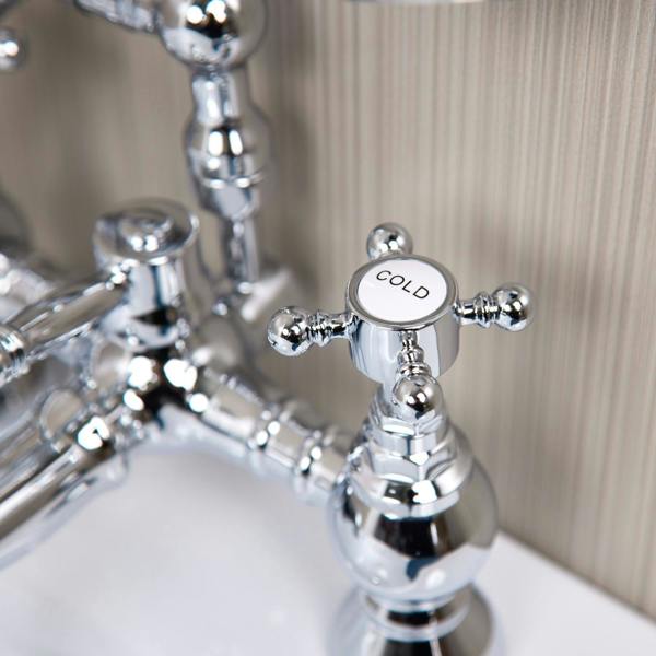 Flode Flen | Bath Shower Mixer Tap | Including Handset and Holder | Chrome