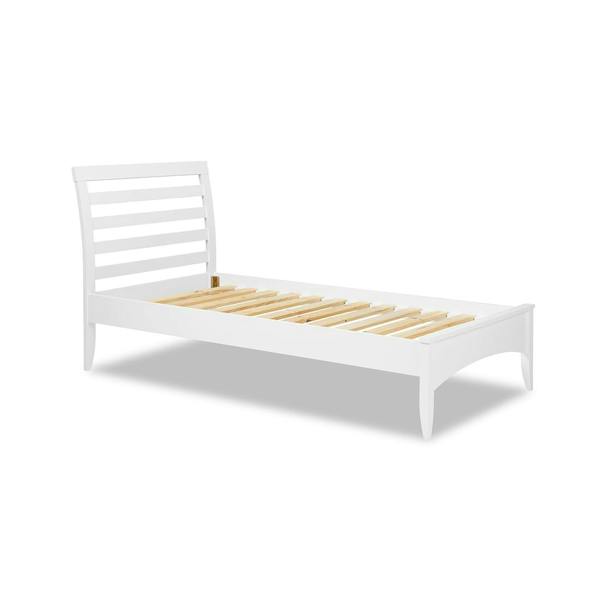 Statement Furniture Edward Hopper White Bed Frame with Tall Slatted Headboard Single 3ft, Double 4ft6