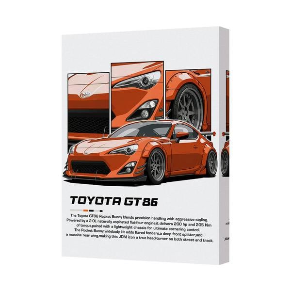 Benjamin Tate Design Toyota GT86 Rocket Bunny Canvas Wall Art Print Ready To Hang