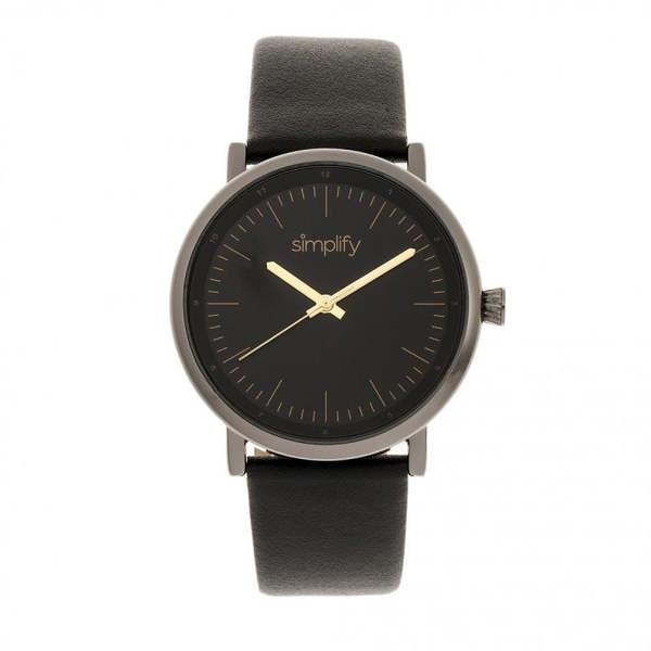 Simplify The 6200 Leather-Strap Watch
