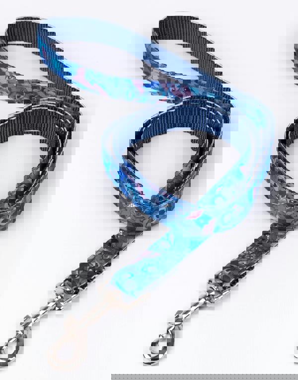 Disney Unisex Blue Stitch Character All Over Print Bowl , Collar , Charm and Lead Gift Set