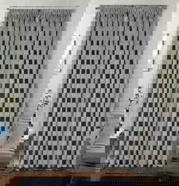 Enhanced Living Grey 100% Blackout Luxury Supersoft Velvet Thermal Tape Top Curtains for Living Room & Bedrooms