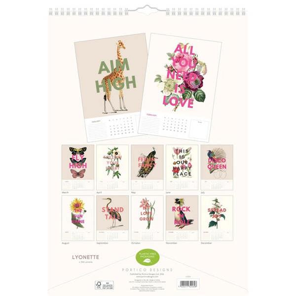 Lyonette A3 Calendar 2027, Wall Calendars, Month To View, Art, Gift