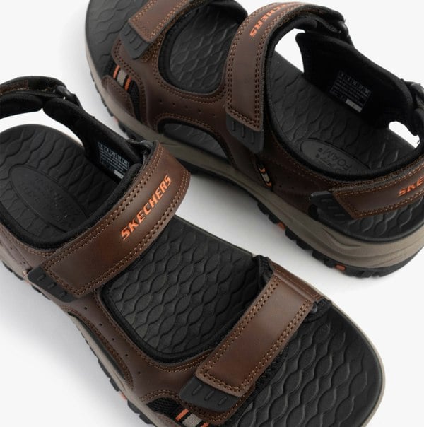 Skechers PREWITT - RIGDON Mens Sandals Brown/Black