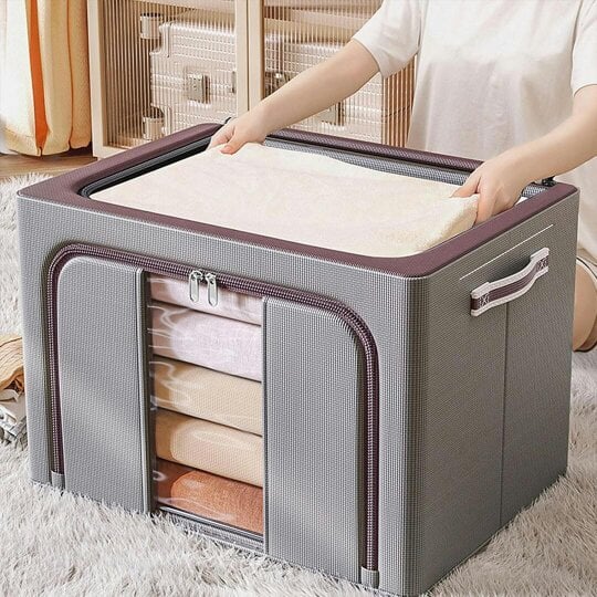 Havendro 100L Clothes Storage Bags Zipped Organizer Underbed Wardrobe Cube Closet Boxes