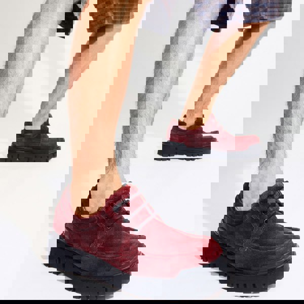 Embassy London Wexley - Burgundy - Men's Suede Derby Shoe