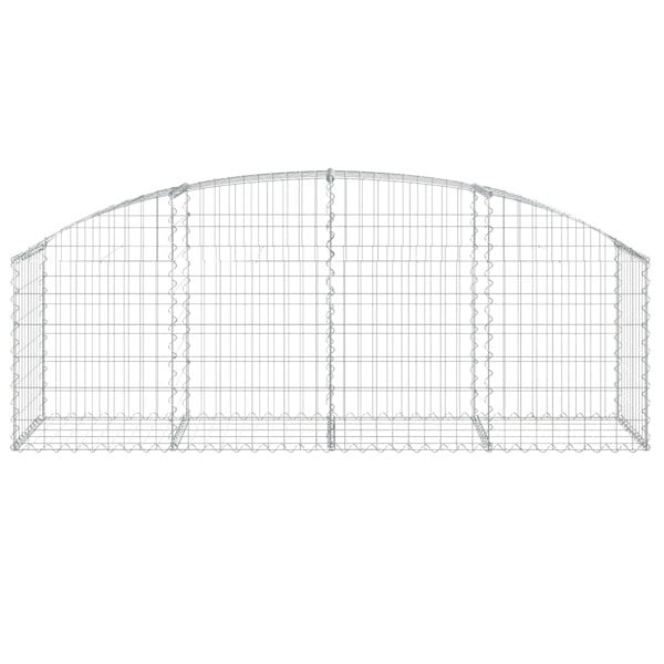 Berkfield Arched Gabion Basket 200x50x60/80 cm Galvanised Iron