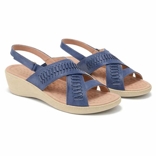 Boulevard L827 Slingback Sandals in Blue