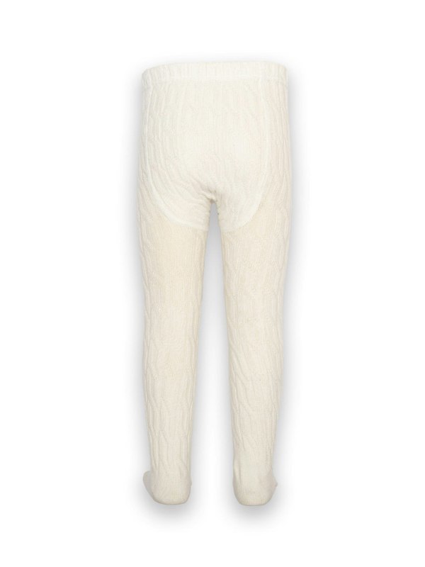 Kite Girls Organic Cable Tights Cream