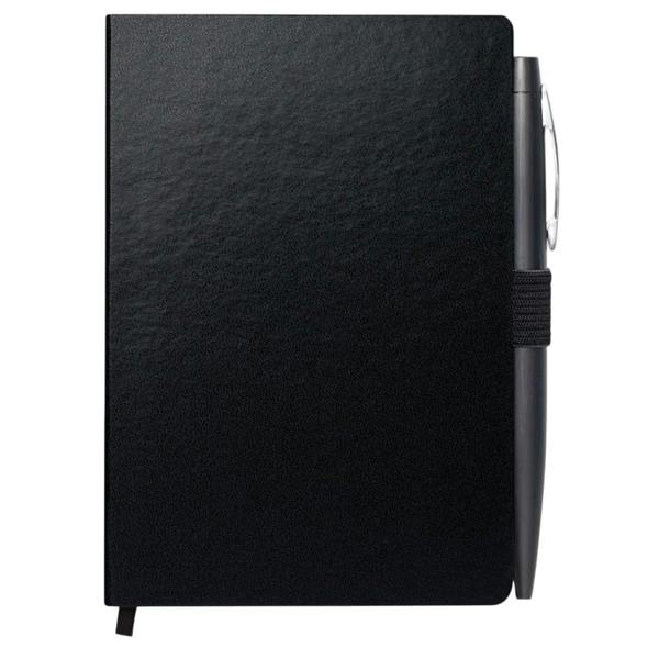 MidOcean Notalux A6 Notebook & Pen - Black - 