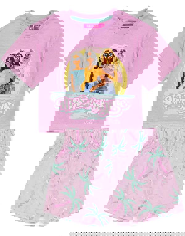 Barbie Girls Pink Short Sleeve Short Leg Pyjama Set