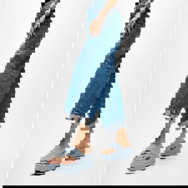 FitFlop FitFlop PLATFFORMS DENIM Womens Toe-Post Sandals Light Denim