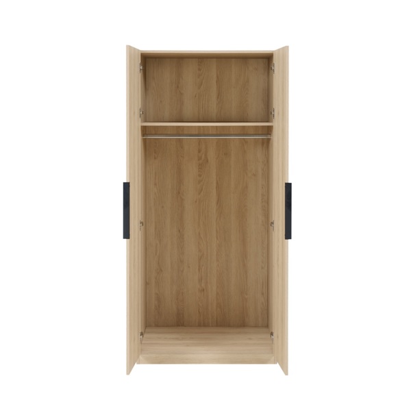 Luna 2 Door Wardrobe - Oak