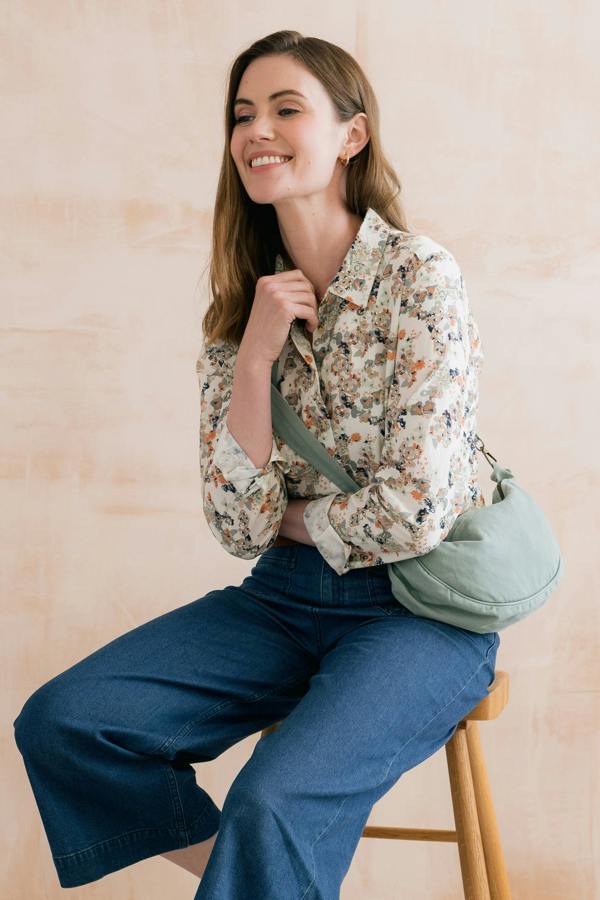 Lily & Me Patsy Organic Ditsy Shirt Ecru