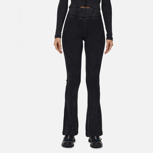 Good For Nothing Black Flared Ribbed Leggings - Black Image 1