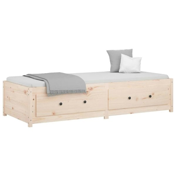 Berkfield Day Bed 75x190 cm Small Single Solid Wood Pine