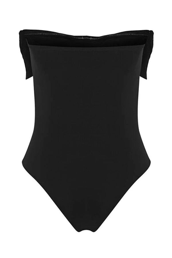 WOVCOR Strapless Bow-Tie Knit Stylish Bodysuit
