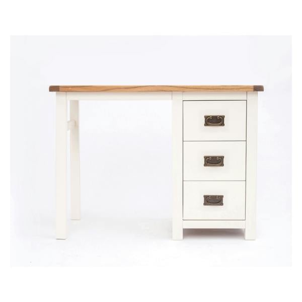 Lovere 3 Drawer Desk - Dressing Table Brass Drop Handle