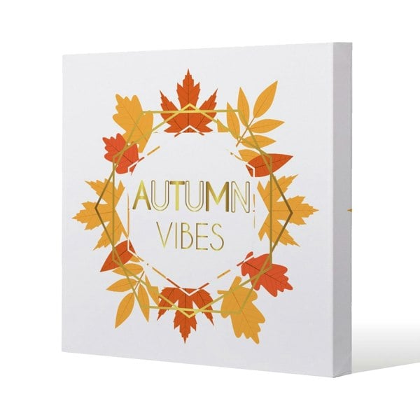 Benjamin Tate Design Autumn Vibes Slim Style Canvas Print  60x60cm , 15mm Slim Real wood.