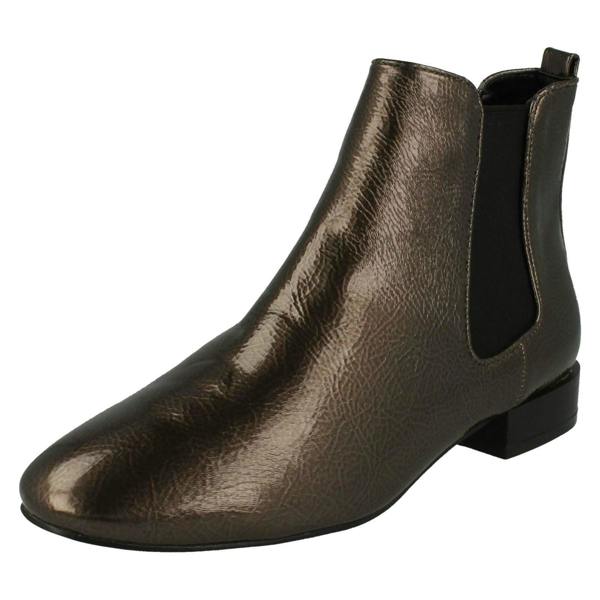 Spot On Ladies Spot On Slip On Ankle Boots