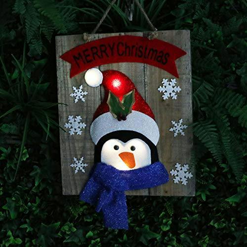 36 cm Battery Operated Wooden Frame Wall Decoration with 6 Warm White LED Bulbs image 8