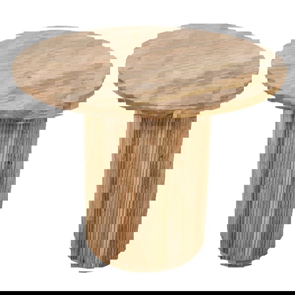 IH Design Niles Natural Solid Wood Round Dining Table