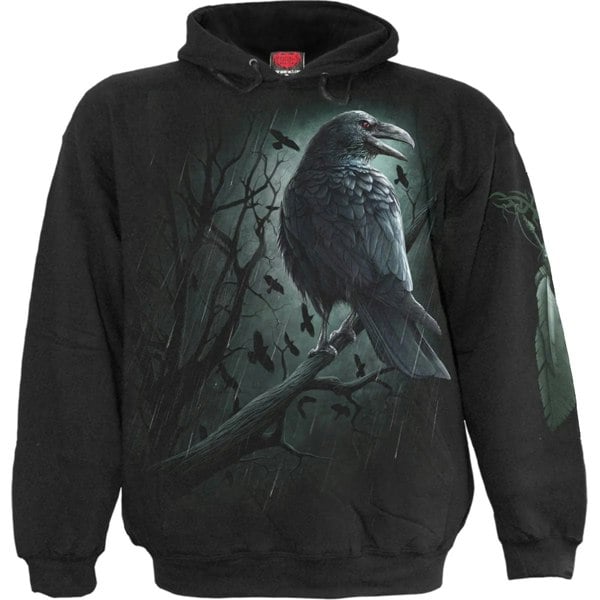 Spiral Direct Unisex Adult Shadow Raven Hoodie - Black