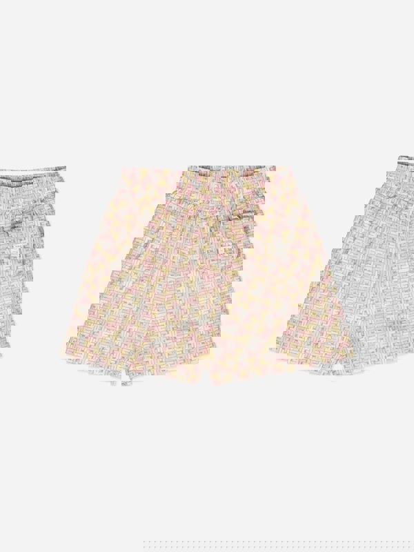 Fendi Kids Fendi Girls Micro Logo Shorts in Beige