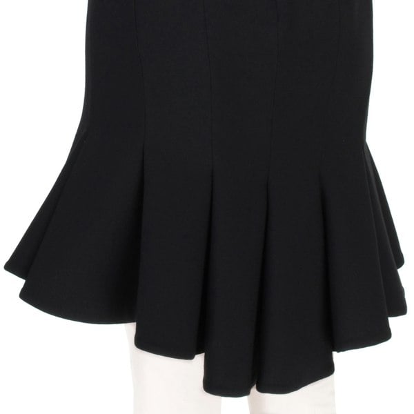 Alexander McQueen black pink peplum hem skirt 