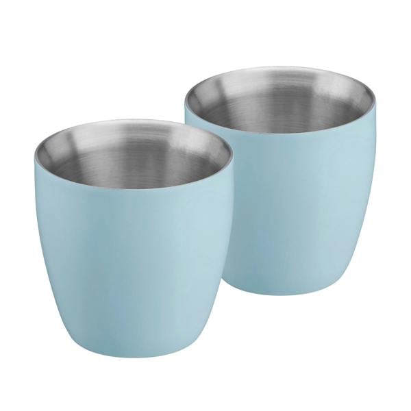 Cooks Professional Insulated Espresso Cups | Pack of 2 | Blue
