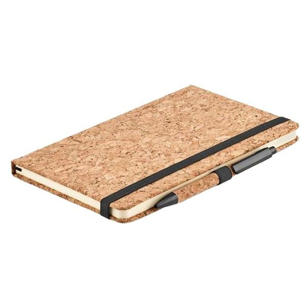 MidOcean Suber Cork A5 Notebook with Pen Set - Black - 