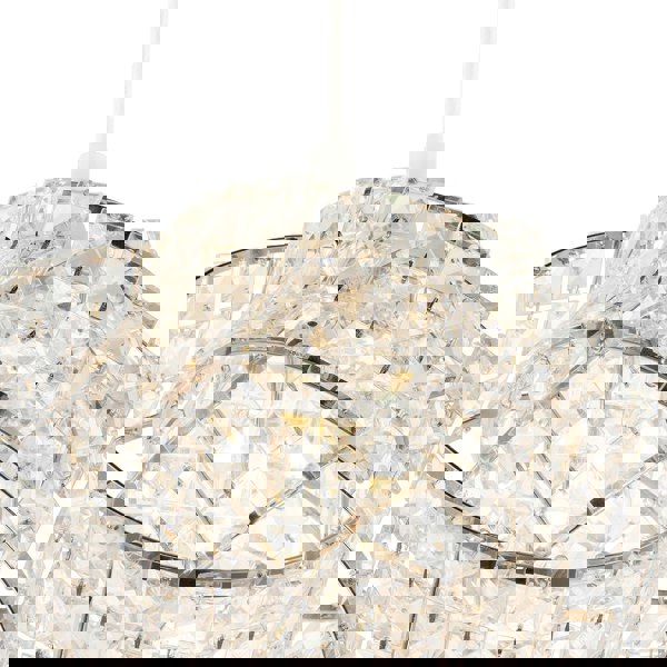 Designer Chrome Plated Triple Ring Pendant Shade with Square Beads Image 4