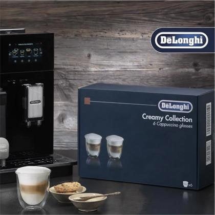 De’Longhi De'Longhi DLSC301 Double Walled Cappuccino Glasses Pack of 6 Clear