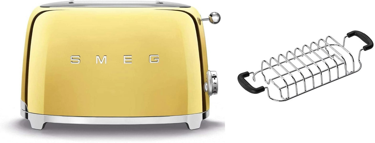 Smeg TSF01 2 Slice Toaster + TSBW01 Bun Warmer Bundle