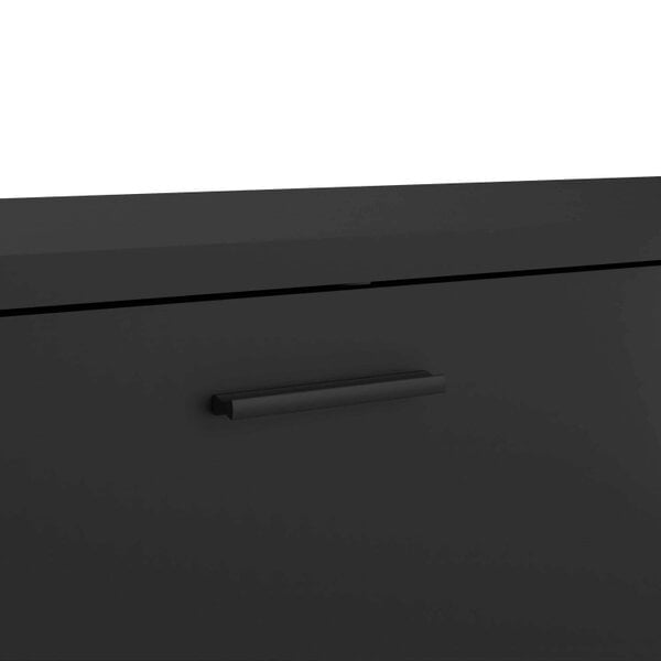 Wyld Haus Nagoya Black Low Media TV Unit 2 Doors 1 Drawer 1 Shelf