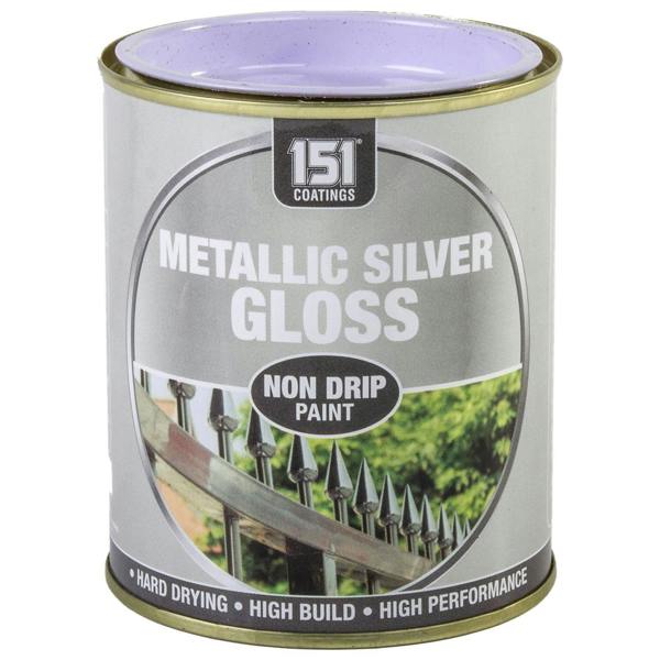 151 Metallic Silver Gloss Non-Drip Paint 300ml
