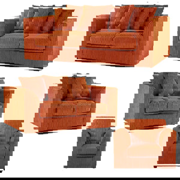 Furnishings For Less Luxor Full Jumbo Cord 3 Piece Suite - Scatter Back