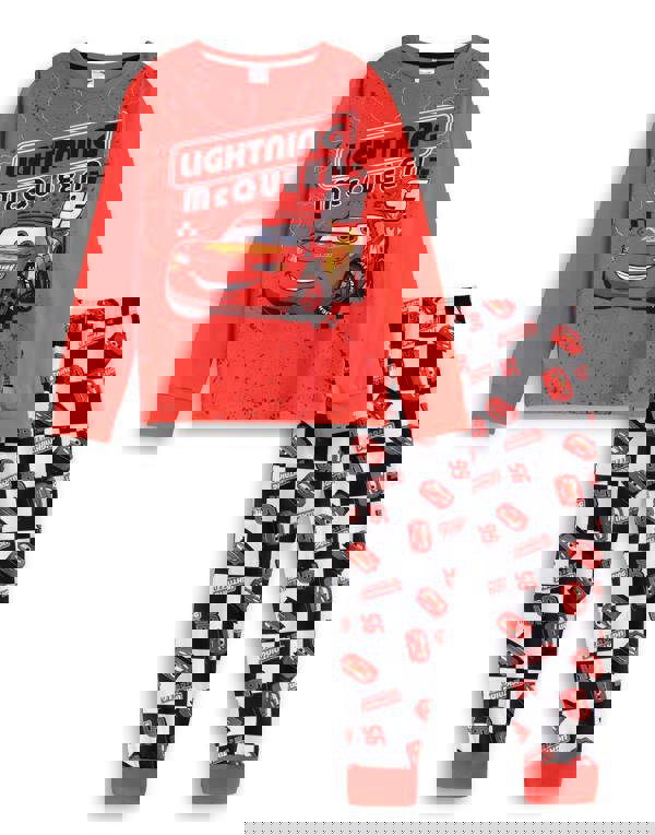 Disney Boys Red CARS Long Sleeve Long Leg Pyjama Set