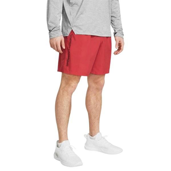 Under Armour Mens Vertical Logo Regular Shorts - Red/Black - 