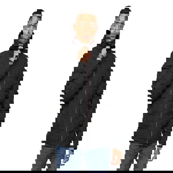 Crosshatch Mens Kampnew Embossed Jacket - Black